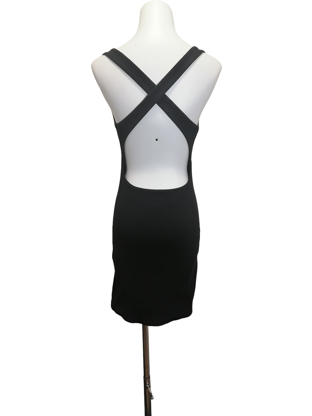 🖤🖤🖤 Black 95% cotton Cross-Back Bodycon Dress